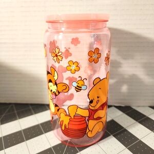 Winnie the Pooh and Crew Pink Plastic Tumbler